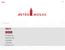 Tablet Screenshot of metro-mosaic.com